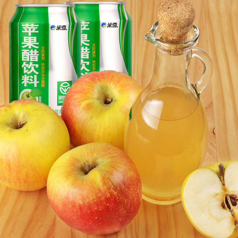 【获国家绿色食品认证】米奇苹果醋饮料整箱苹果汁310mlx6罐
