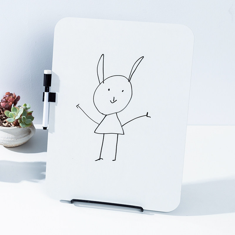 风仁儿童便携迷你留言板架式支架看板办公画板白板