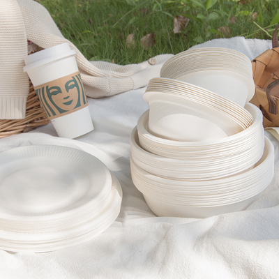 加厚一次性碗纸碗装菜家用餐具碗筷套装餐盘碗碟纸盘盘子环保纸碟