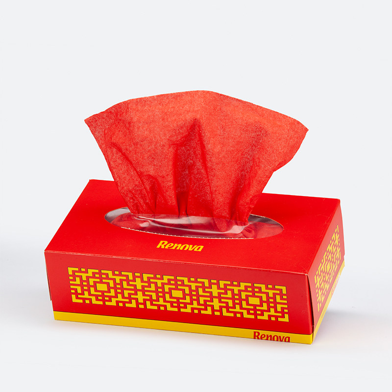 renova4组合红色原浆抽纸家庭纸巾家用卫生纸餐巾纸抽纸