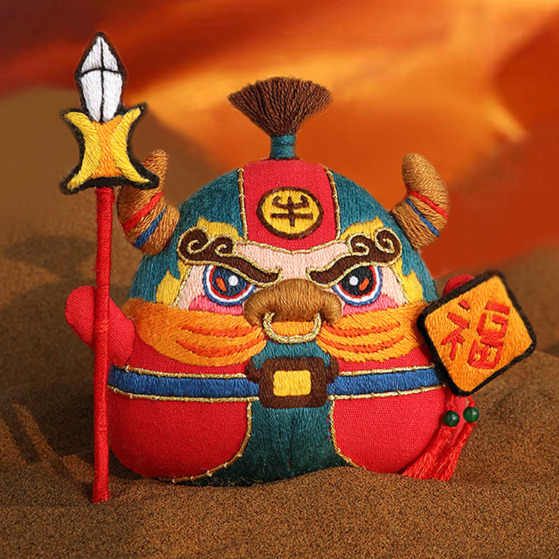 刺绣手工diy材料包牛年送宝宝男友平安福护身符生肖孕妇自绣香囊