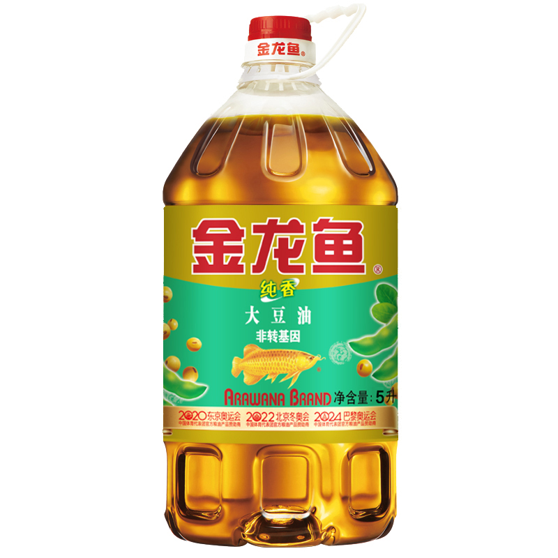 豆油金龙鱼煎炸炒菜食用家庭黄豆油纯香大豆油