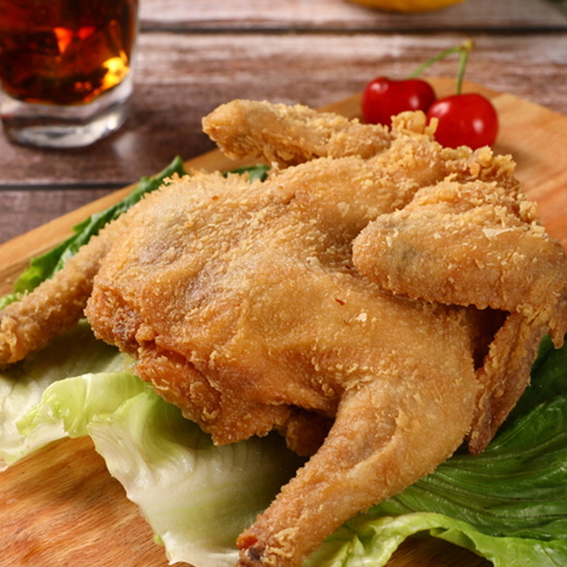 炸鸡脆皮半成品油炸童子鸡叫450g-550g全鸡手撕鸡整鸡