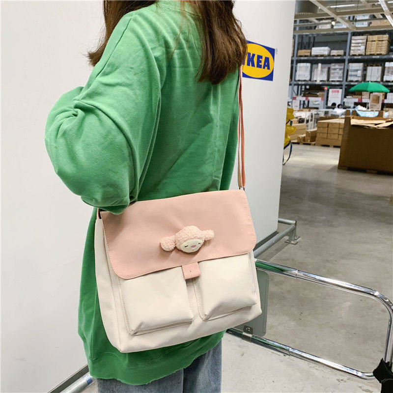 韩国ins古着小清新学生单肩包日系原宿少女心软女士包袋