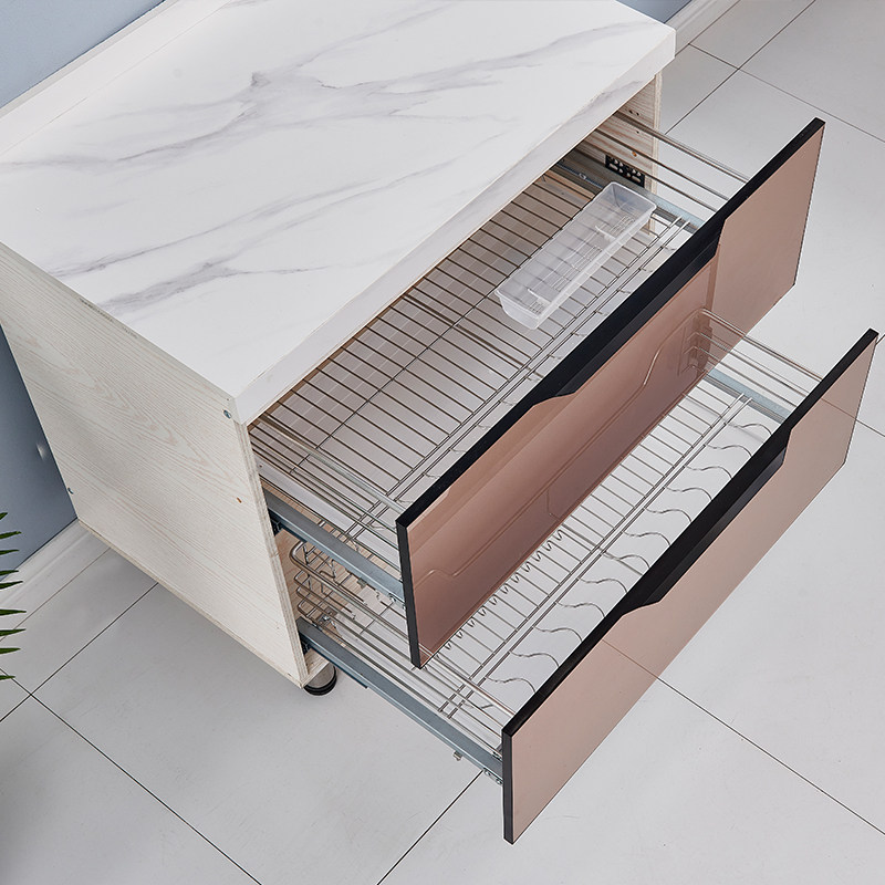 简易橱柜碗柜移动厨房收纳储物灶台一体整体餐边柜