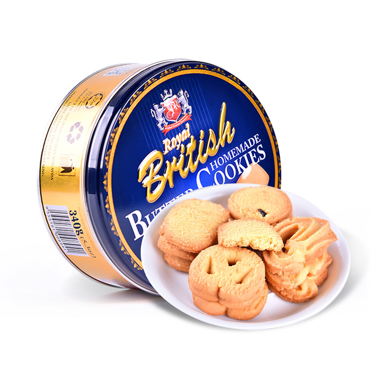 曲奇马来西亚进口gpr饼干340g送礼英式皇家零食曲奇饼干