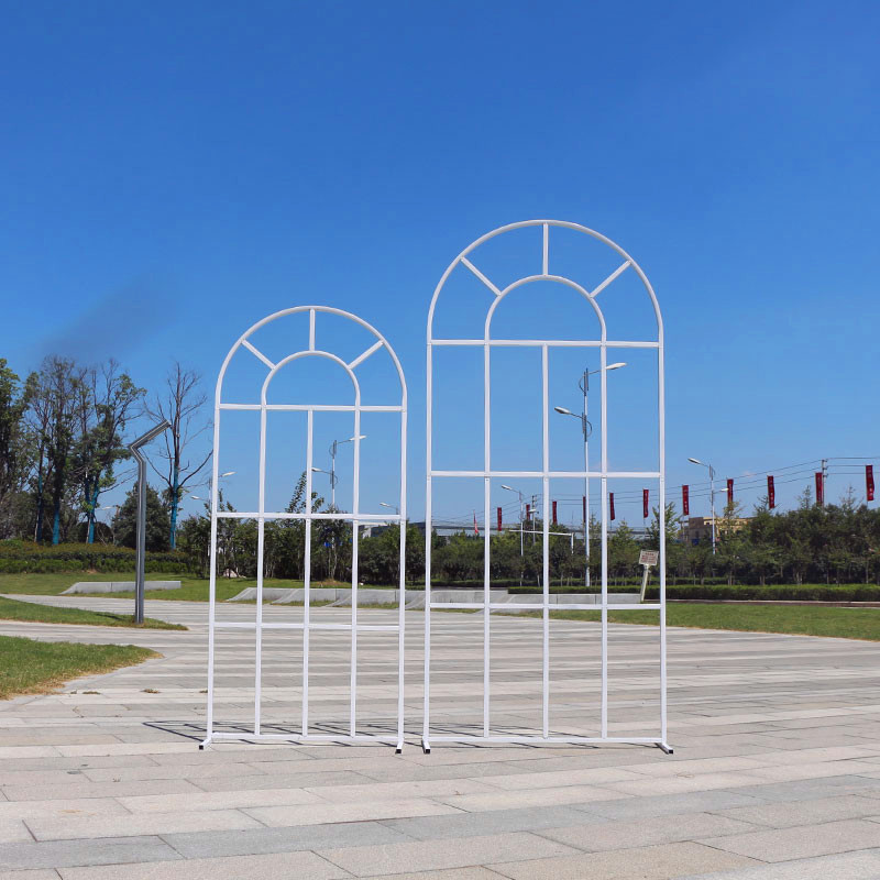 布置新款中式婚庆舞台铁艺拱门路引道具森系拱门