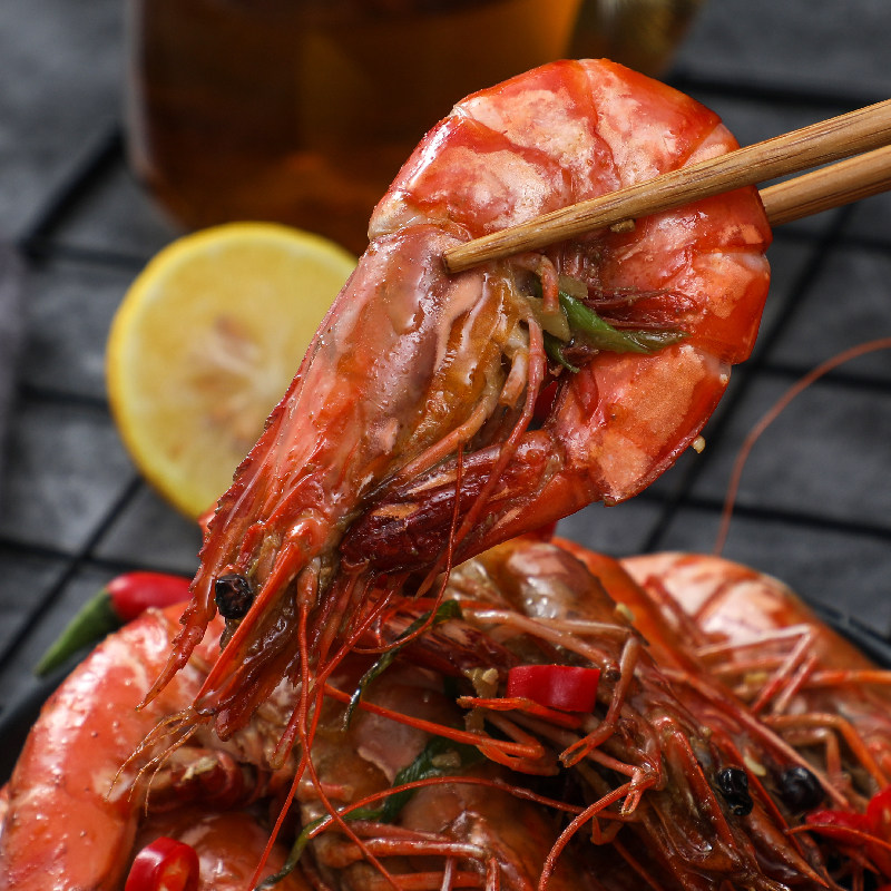 虎虾老虎九节斑节虾类海虾特大水产海鲜速冻活虾