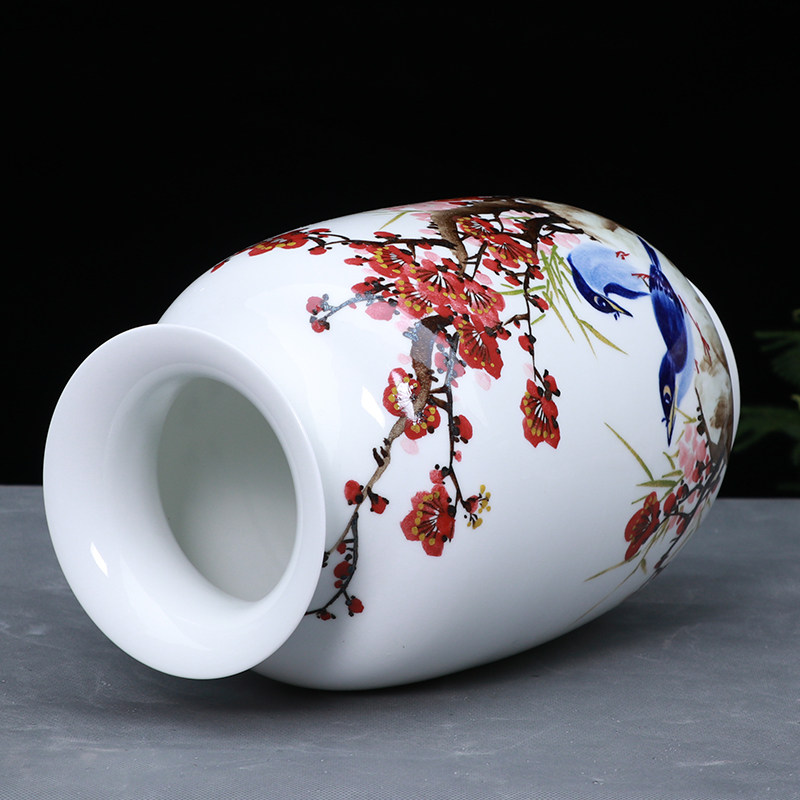 景德镇陶瓷器大师手绘粉彩彩瓷花瓶客厅家居家居装饰装饰品花瓶