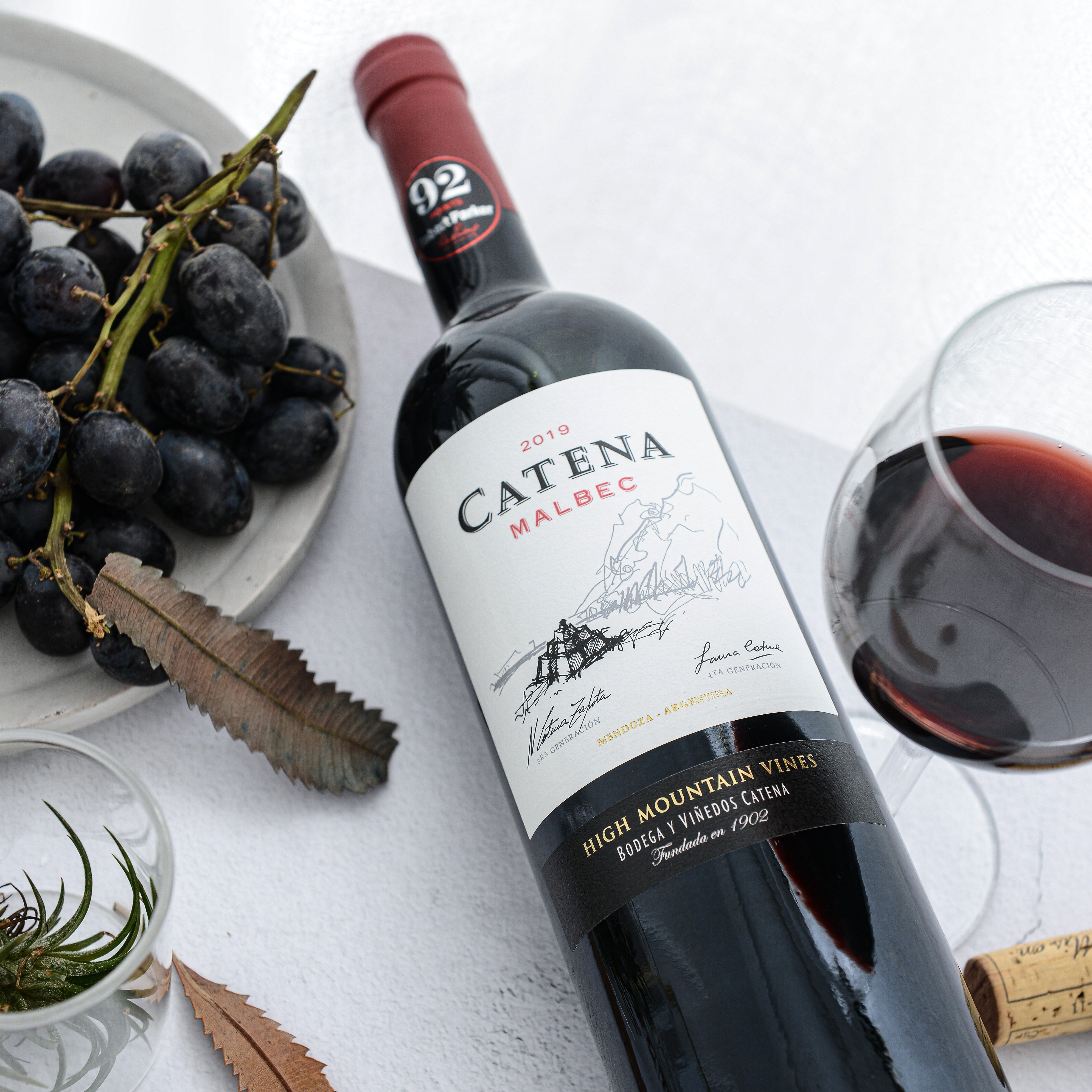 阿根廷鼎级名庄卡帝娜马尔贝克红葡萄酒catenamalbecmendoza干红静态