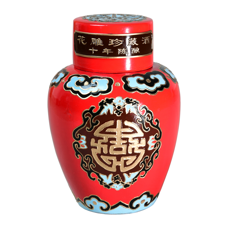 古越龙山绍兴黄酒十年陈木盒25l寿长辈祝寿定制坛装花雕酒