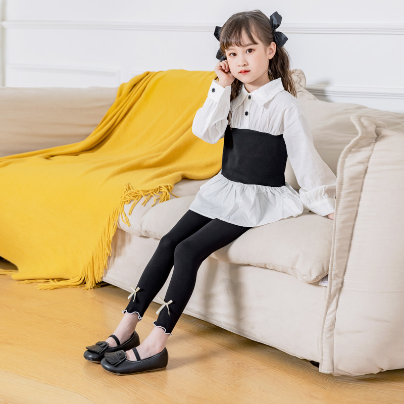 夏装女童裤子薄款洋气莫代尔长裤女孩女孩子子女裤子