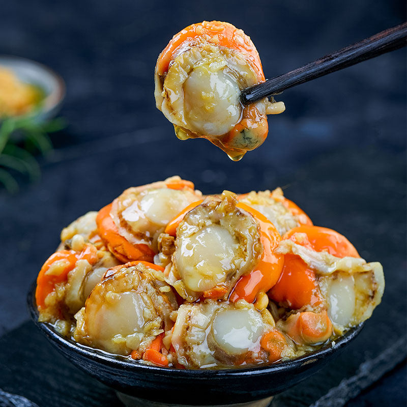 蒜蓉扇贝肉即食捞海鲜熟食罐头去胃纯肉麻辣扇贝