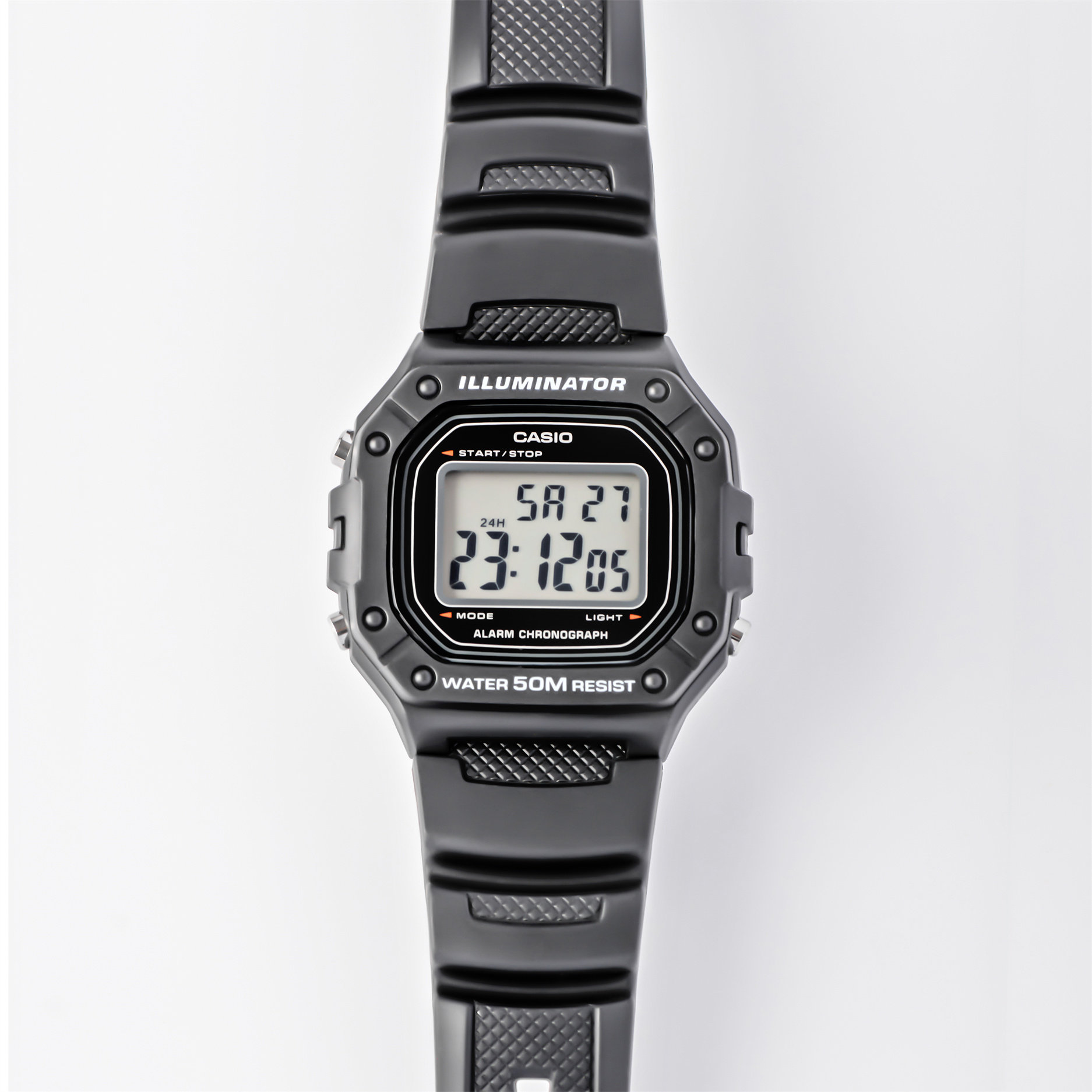 卡西欧casio户外运动时尚腕表小方方块数显防水w218h1a日韩腕表