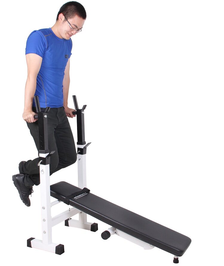 多功能卧推架安全举重可折叠深蹲架家庭双杠仰卧家用仰卧板