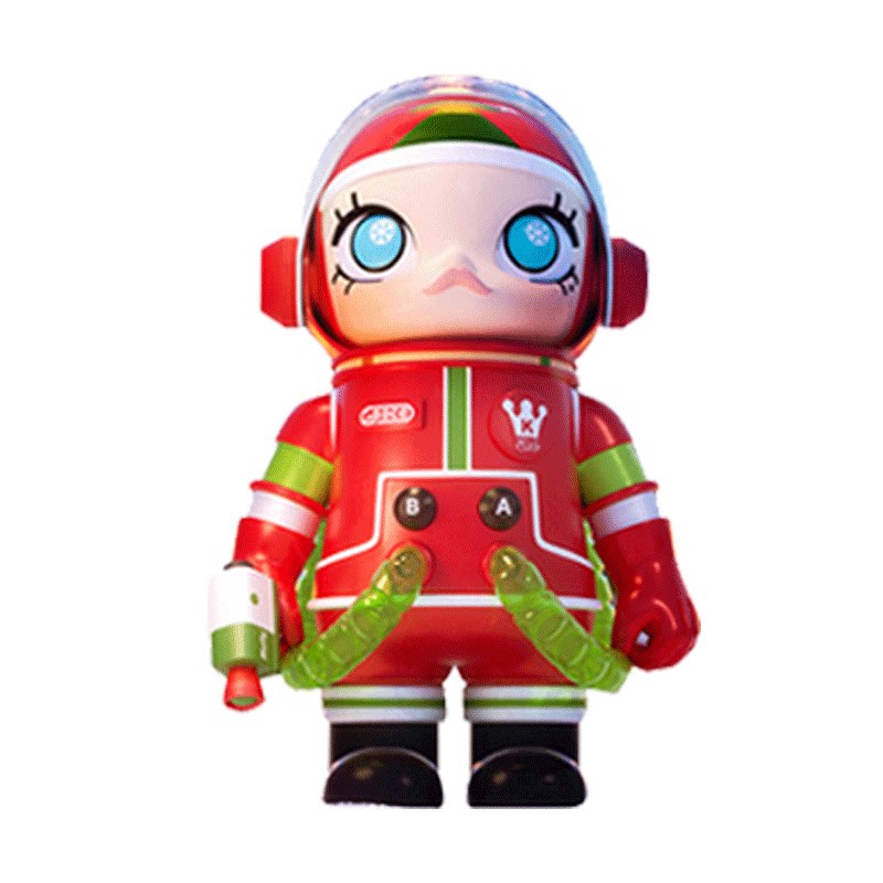 popmart泡泡玛特圣诞400%molly宇航员1000%mega茉莉大娃盲盒潮玩潮玩