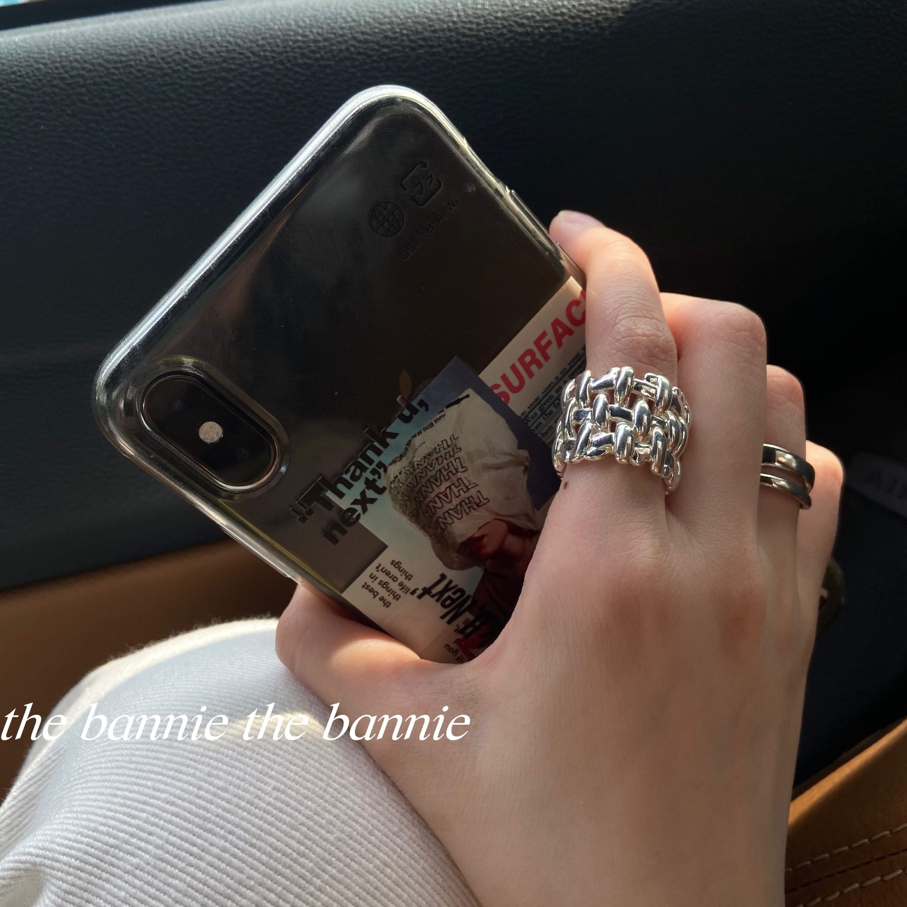 thebannie欧美高级bv镂空编织宽版戒指ins戒指