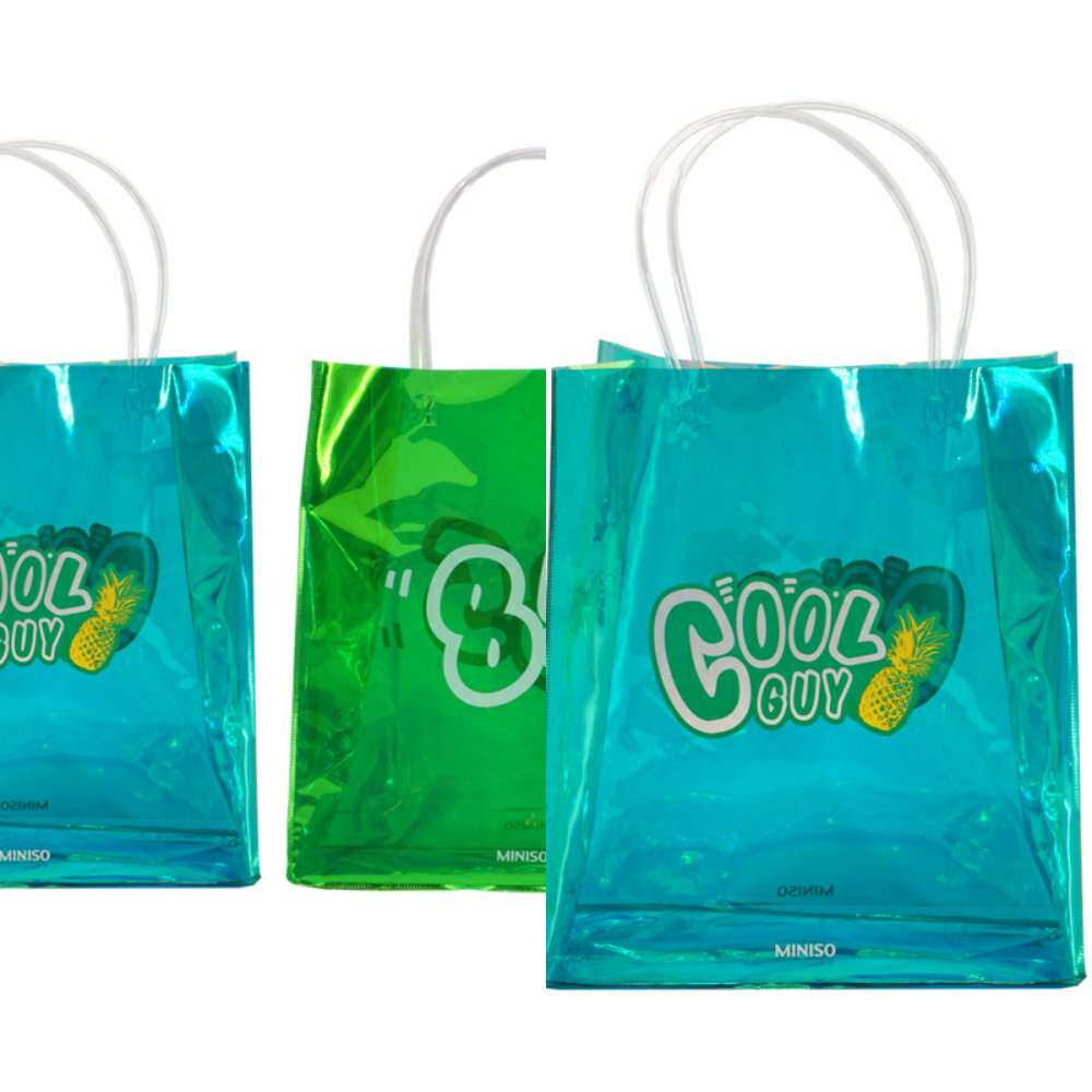 名创优品coolguy幻彩礼品袋miniso手提塑料购物袋礼物礼品袋