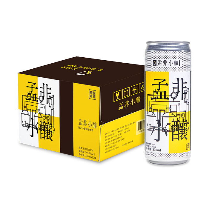 孟非小酿比利时风味精酿小麦白啤酒330ml*12听