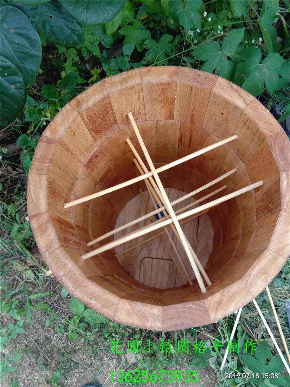 泡桐木蜂桶圆桶中蜂土养圆格子箱蜜蜂桶圆桶蜜蜂箱诱蜂养蜂桶