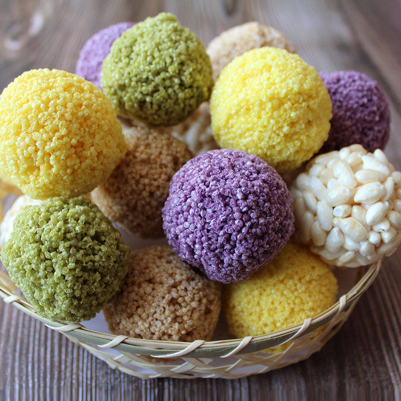 花球怀旧零食米花糖手工传统老式糕点大米花团其它工具