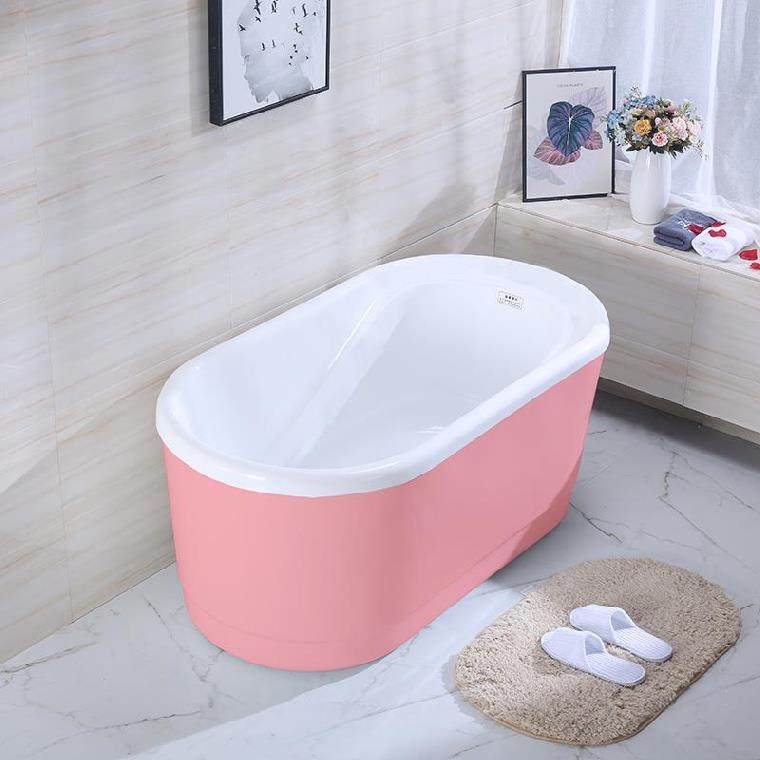 浴缸儿童普通浴盆中大家用宾馆洗澡澡池落地式普通浴缸