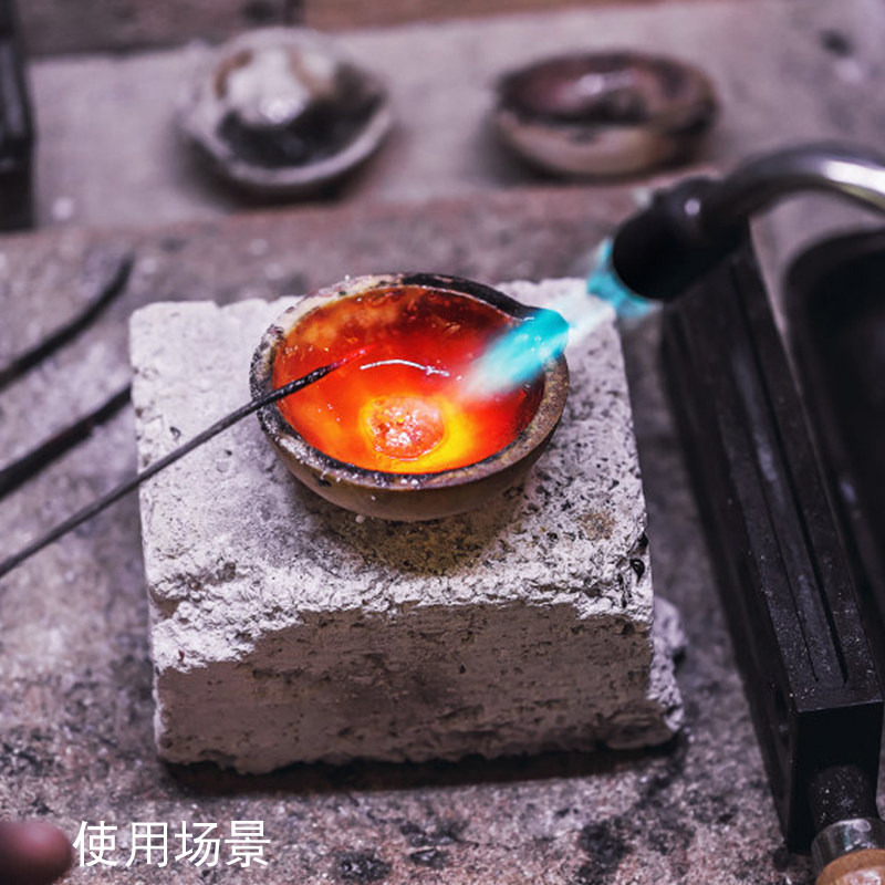 石英熔金碗碗烧金碗坩埚金银铜材材料熔化炼金伴热设备