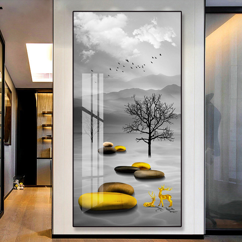 装饰画玄关走道走廊挂画壁画墙画客厅新中式中式现代装饰画