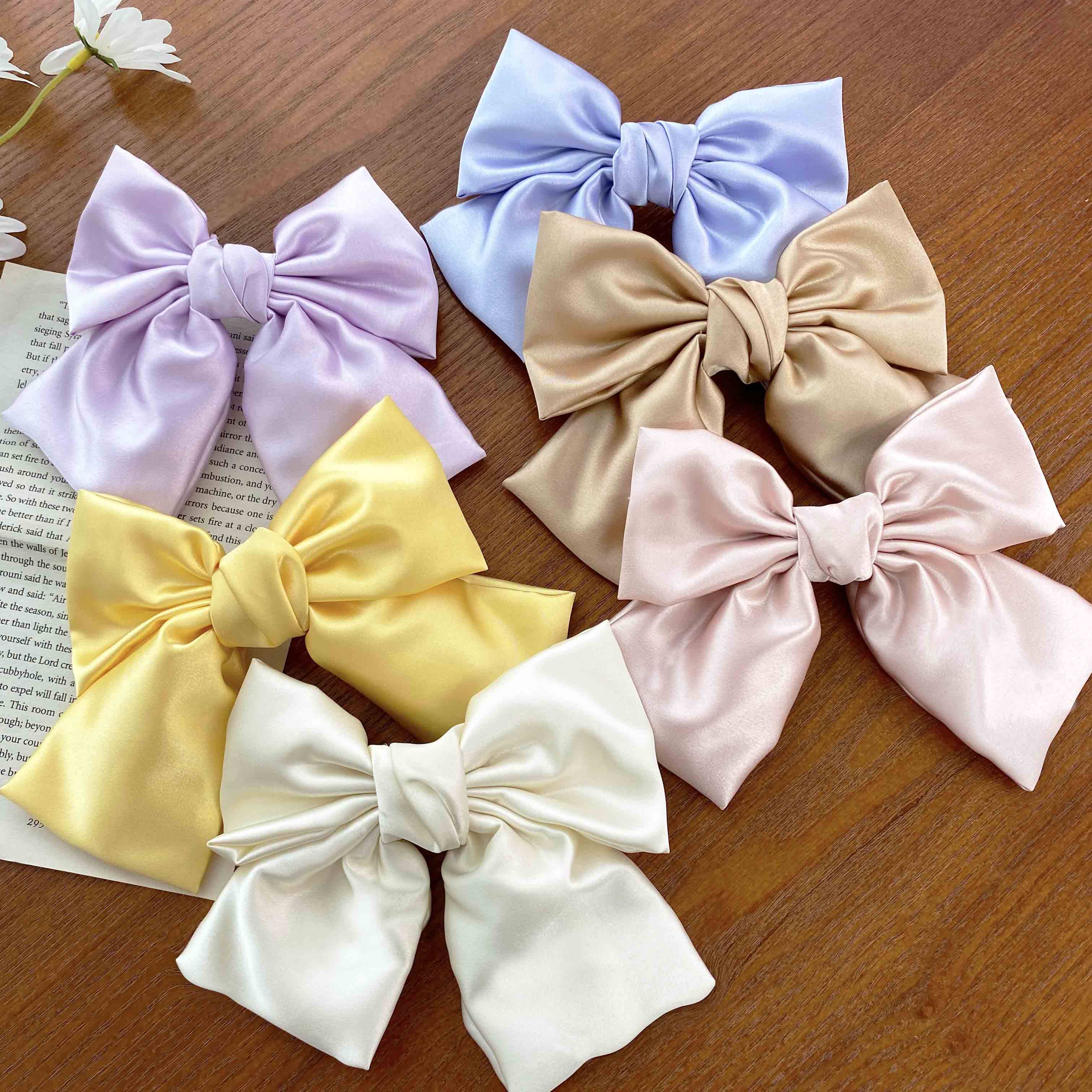 红色蝴蝶结发夹后脑勺少女日系发饰超仙发批发jk发饰