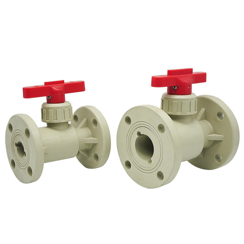 法兰pph塑料球阀一体式耐腐蚀化工用阀q41f10s阀门球阀