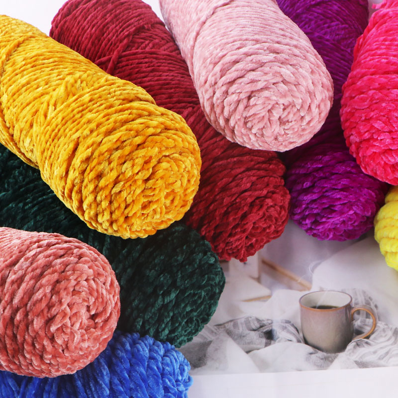 围巾钩针鞋帽衣勾毛衣勾编织手工线团粗线绒毛毛线