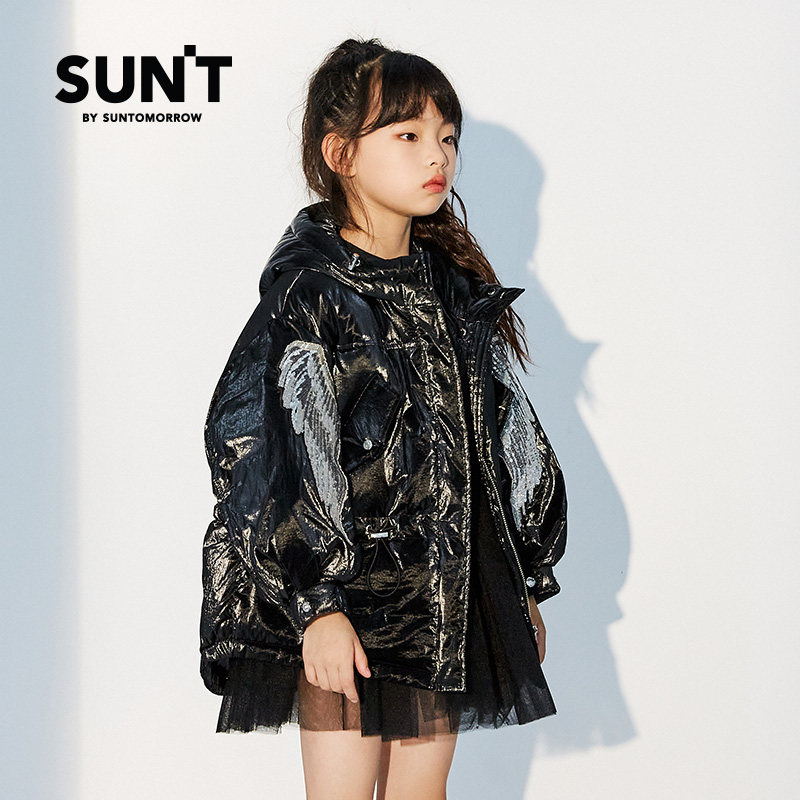 suntomorrow童装2020冬季新款中大童反光亮羽绒服