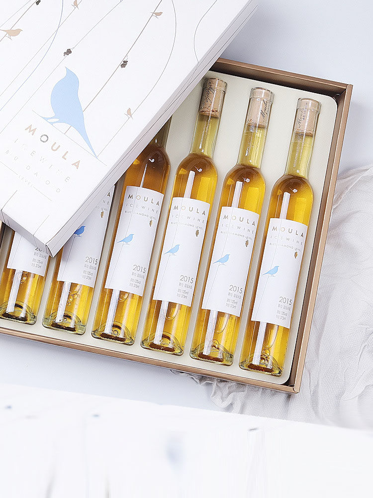 慕拉蓝钻冰酒甜型白葡萄酒礼盒盒装375ml6支装红酒甜型葡萄酒含贵腐