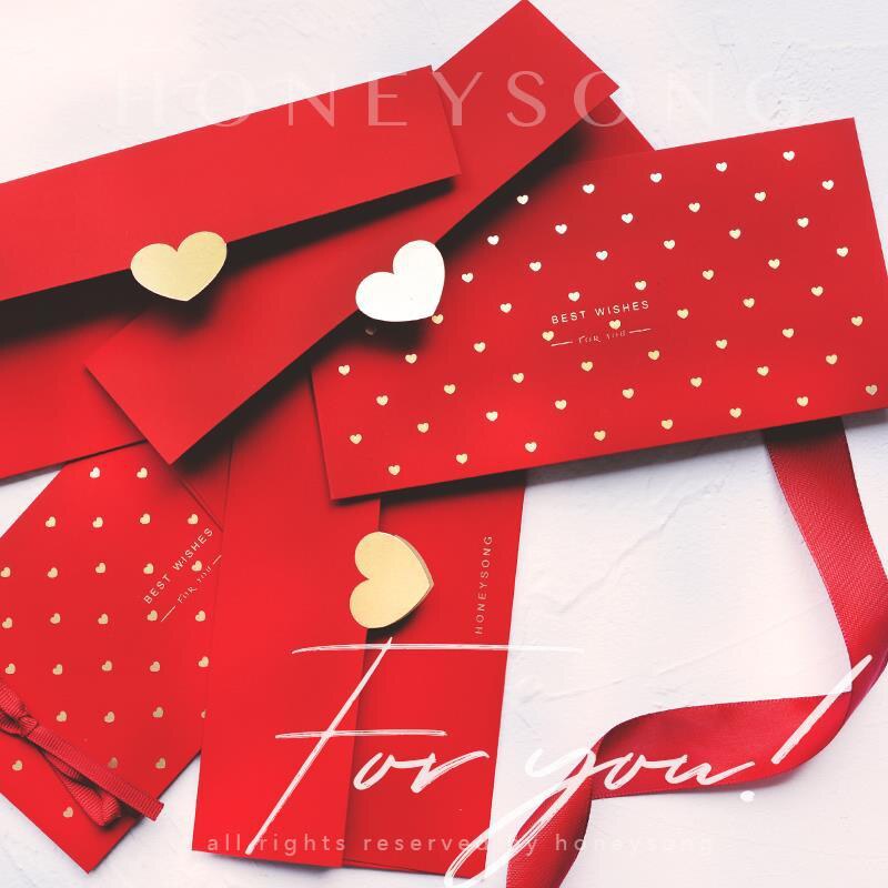 婚礼花艺英文浪漫新婚红包订制唯美创意结婚红包