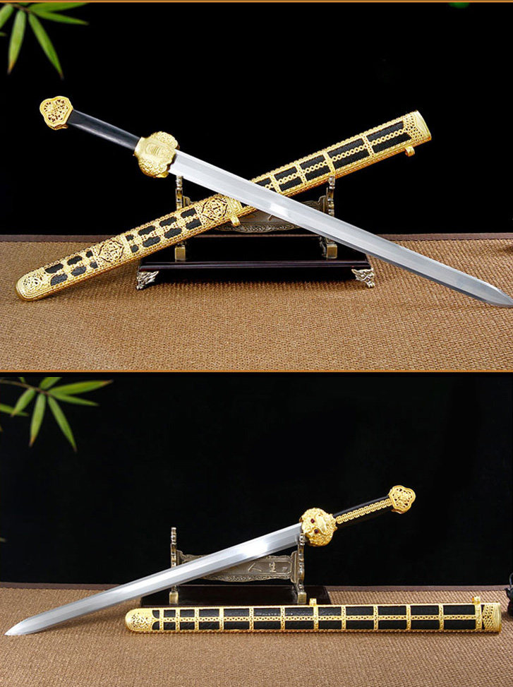 龙泉蒋氏永乐宝剑真剑锰钢一体刀剑刀具防身刀剑