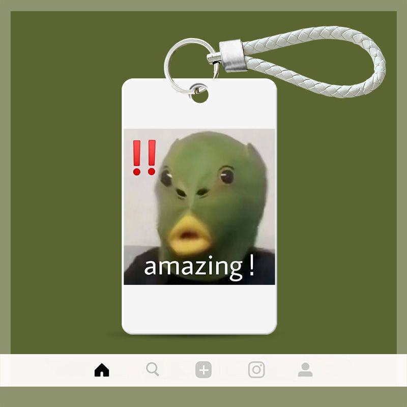 绿头表情包搞怪公交保护套学生饭卡校园卡套门禁卡套