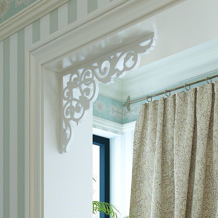 美式顶角客厅石膏吊顶造型角花四角木雕欧式木雕