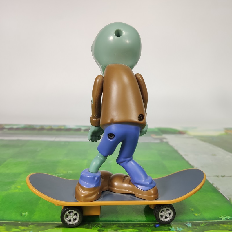 正版植物大战僵尸玩具滑板僵尸未来冲浪回力滑板车猫尾草仿真