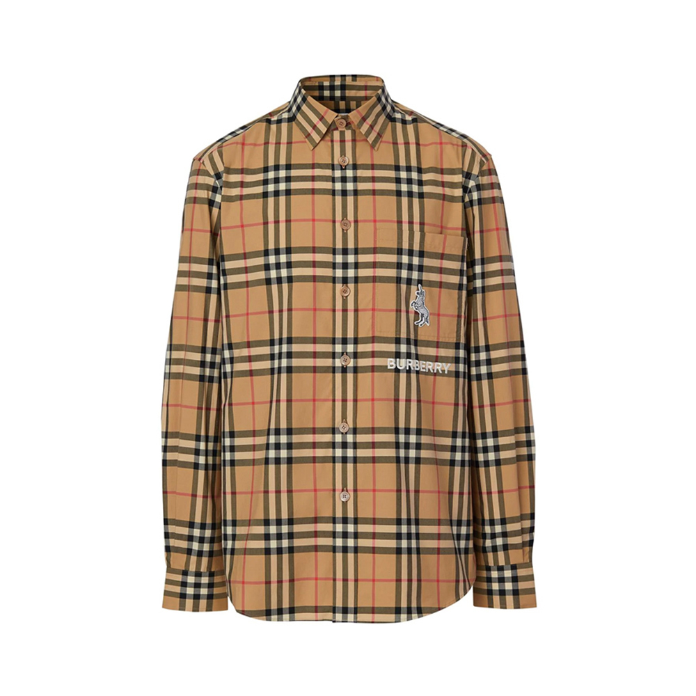 burberry柏利男士格纹衬衫衬衫