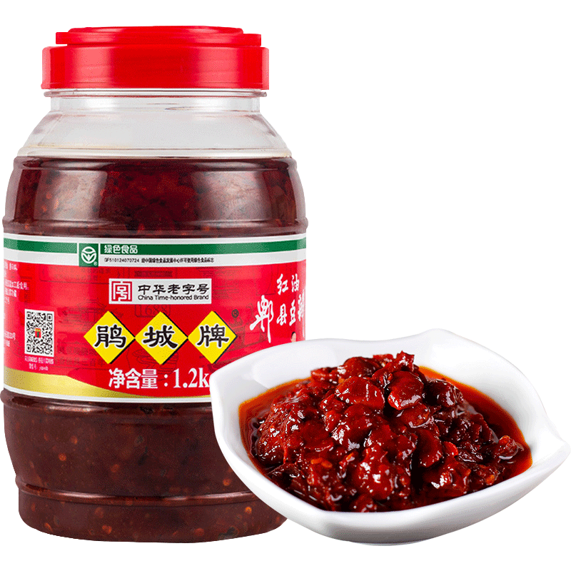 鹃城郫县豆瓣1200g大桶桶装四川正宗香辣红油豆瓣酱