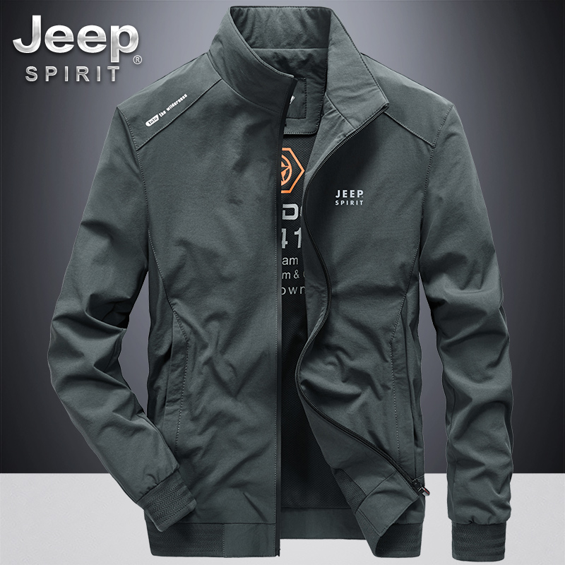JEEP外套男春装2022新款男士夹克商务休闲春秋季宽松美式男装衣服