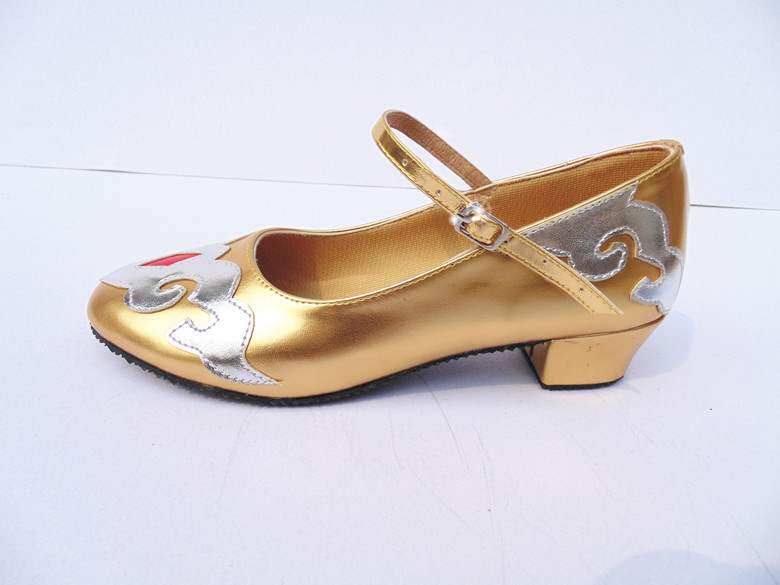 演出新品中跟广场舞维族舞蹈新疆舞鞋民族舞拉丁古典舞鞋