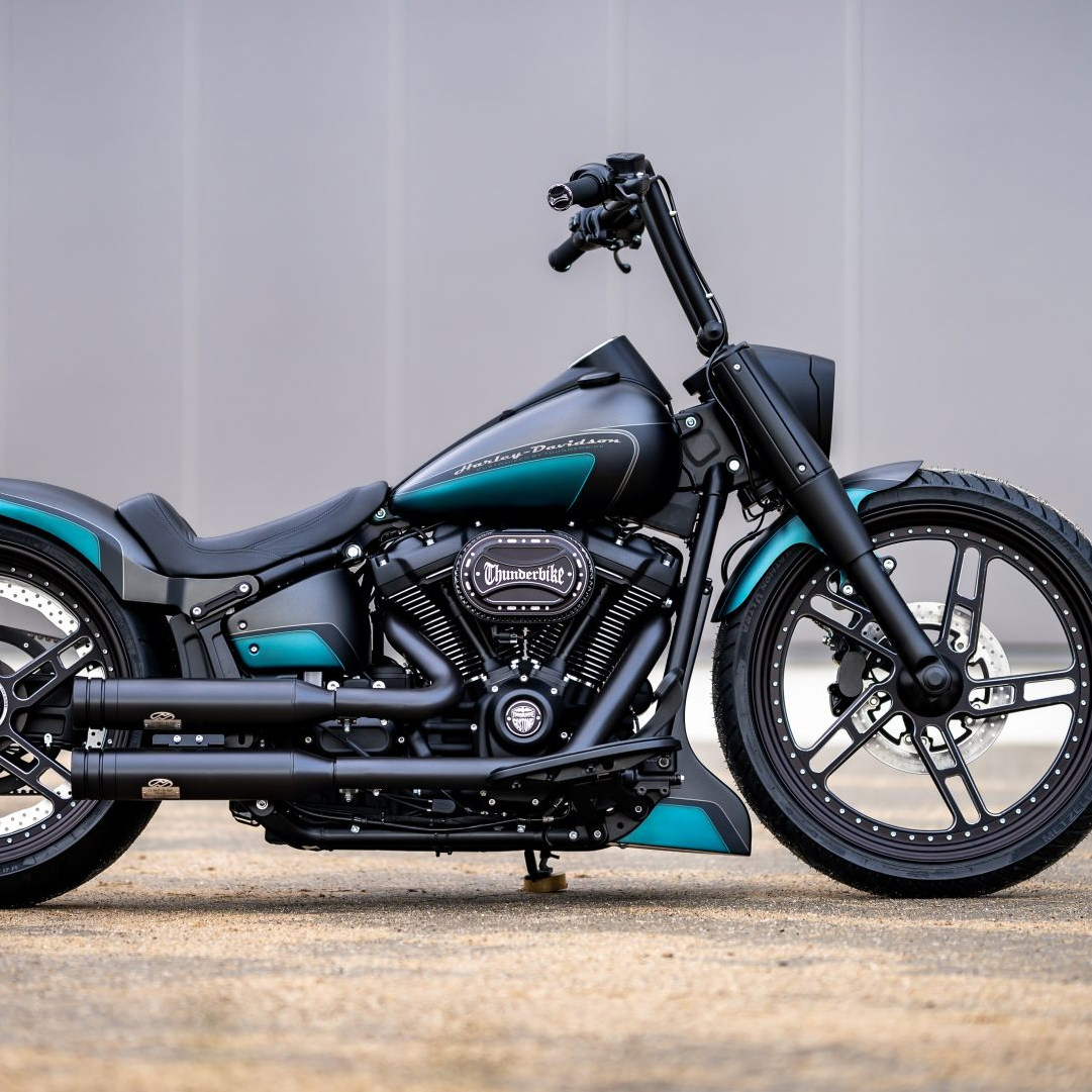 荷兰进口杰克海德哈雷软尾肥仔街霸路威突破摩托车排气管