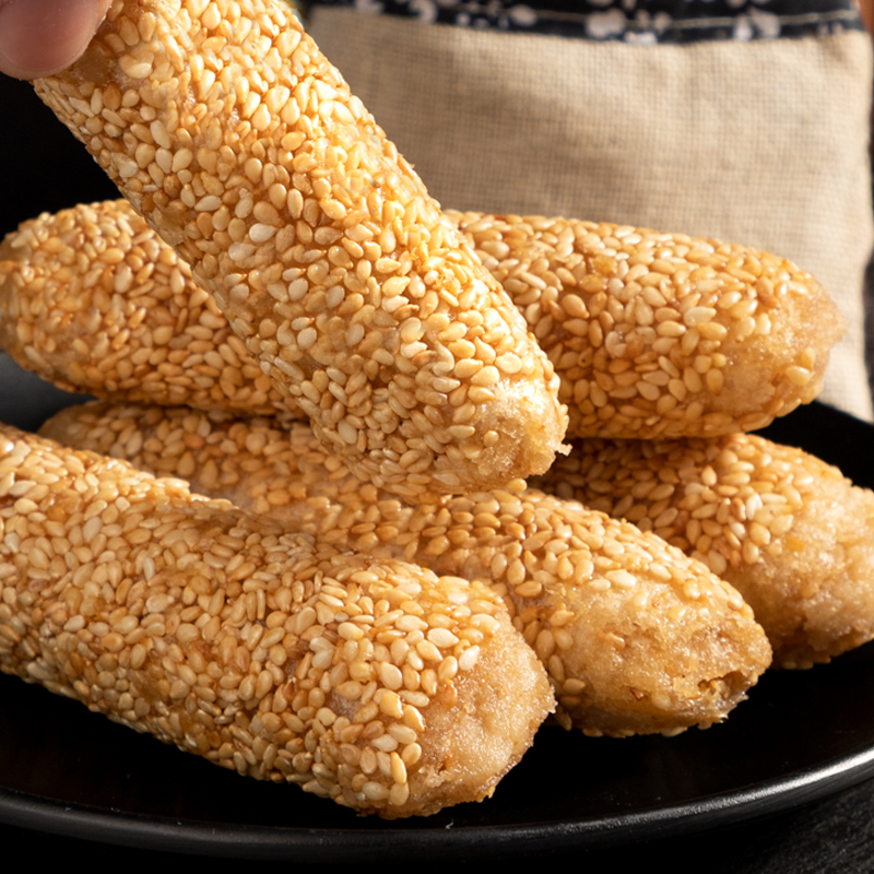 宏利达福建漳州特产芝麻花生酱夹心米饼蛋卷糕点膨化食品