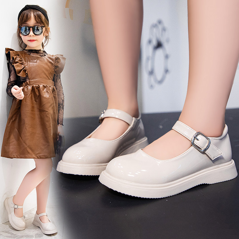 儿童大童鞋子单鞋子百搭jk黑色公主软底演出演出小黑鞋