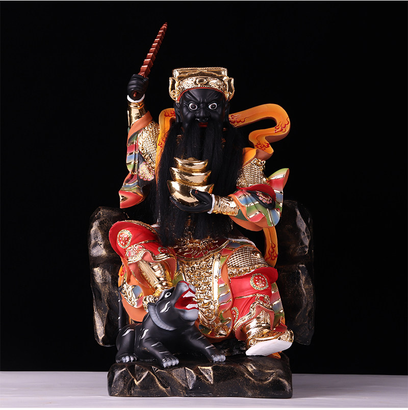 神像五路财神东西南北中路树脂道家武财神赵公明公明家居摆件