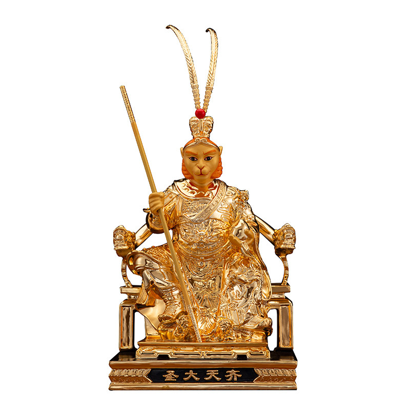 佛像齐天大圣斗站胜佛孙悟空神像法身纯铜家用供奉摆件