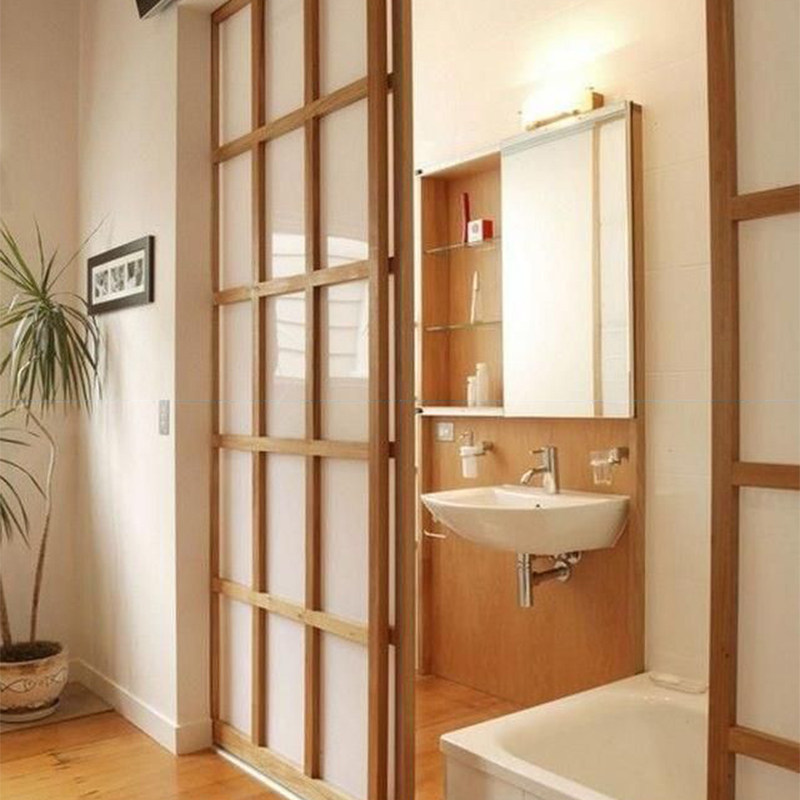日式格子玻璃推拉门实木客厅隔断门室门定制榻榻米和室门
