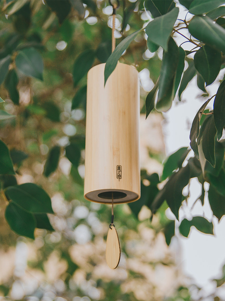 四季四季风风铃冥想木竹铃铛日式阳台挂饰庭院创意摆件