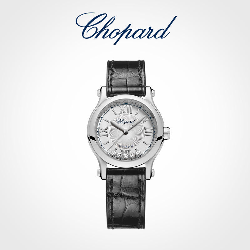 Chopard萧邦Happy Sport系列30毫米女士机械瑞士镶钻钻石手表女